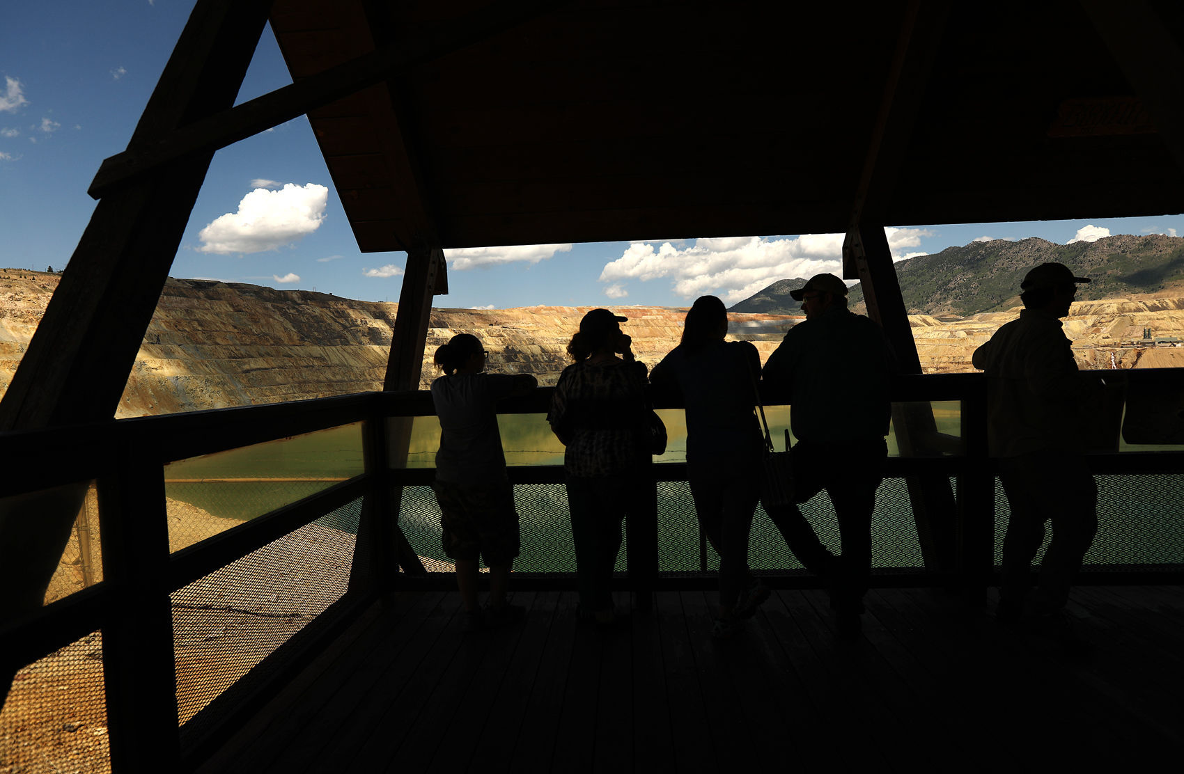 Berkeley Pit viewing stand in Butte